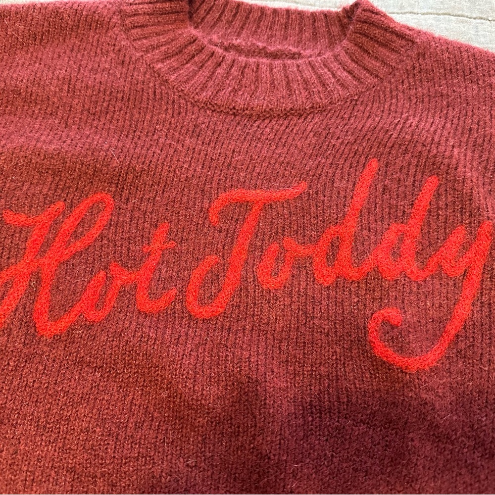 American Eagle Hot Toddy Red Crewneck Sweater - Women’s M - Picture 2 of 6